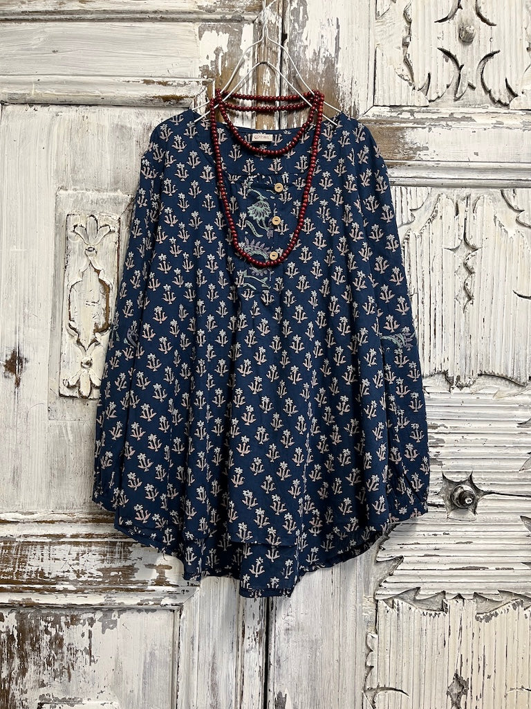 indigo bol kesim bluz