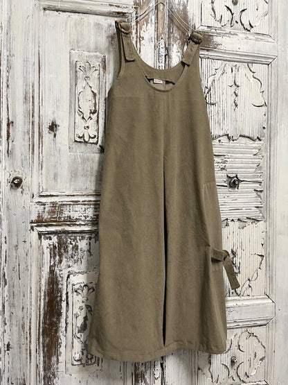 bej fitilli kadife cep detay elbise