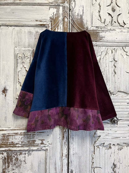 ipek ve kadife patchwork bluz