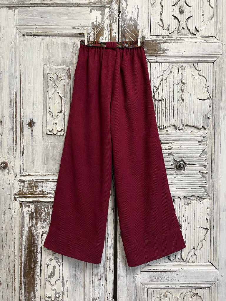 Fitilli kadife pantolon kuşağı desenli 