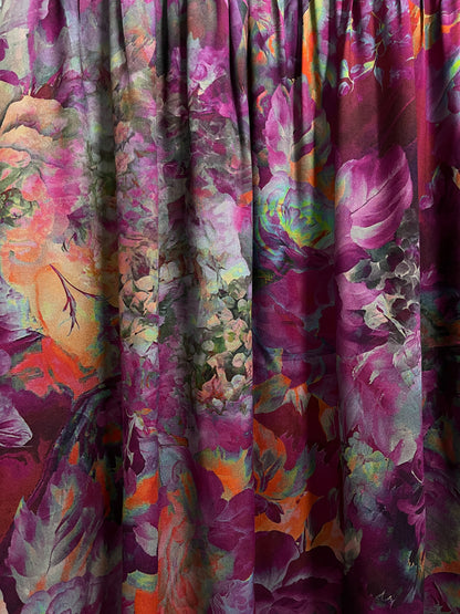 bordo kadife çiçekli elbise 