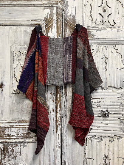 Kapüşonlu Triko Şal