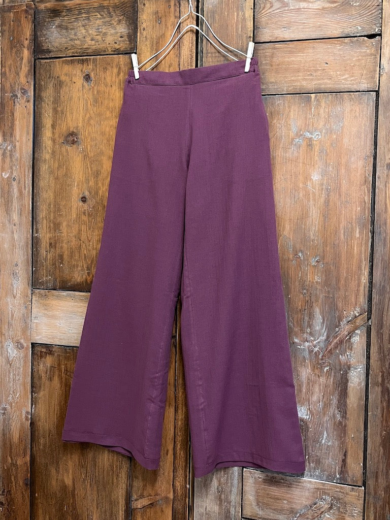 mürdüm pamuklu pantolon