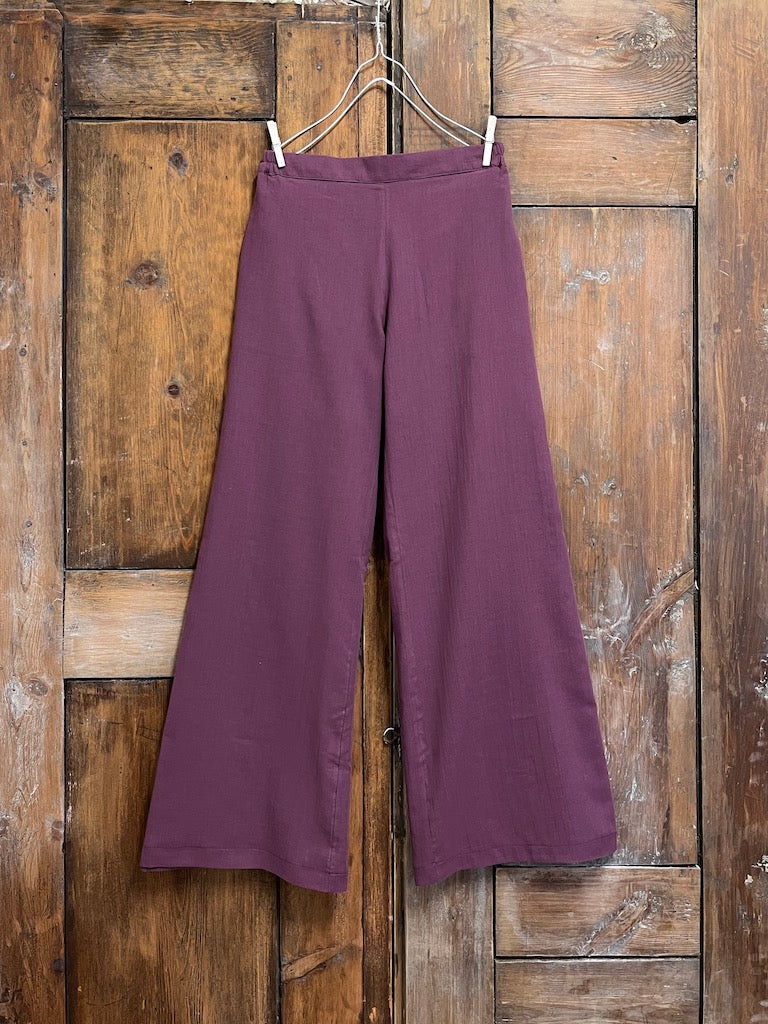 mürdüm pamuklu pantolon