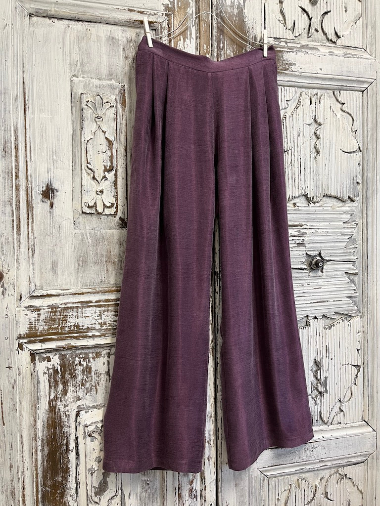 mürdüm ipek plazzo pantolon