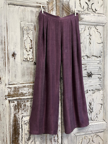 mürdüm ipek plazzo pantolon