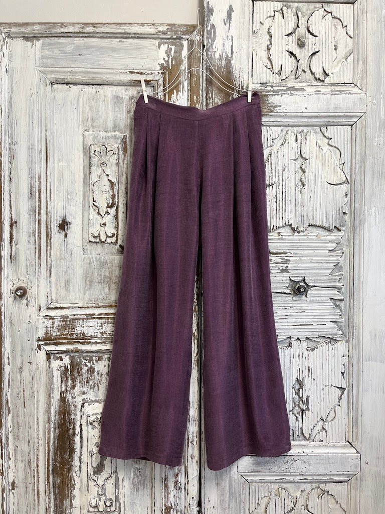 mürdüm ipek plazzo pantolon