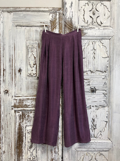 mürdüm ipek plazzo pantolon