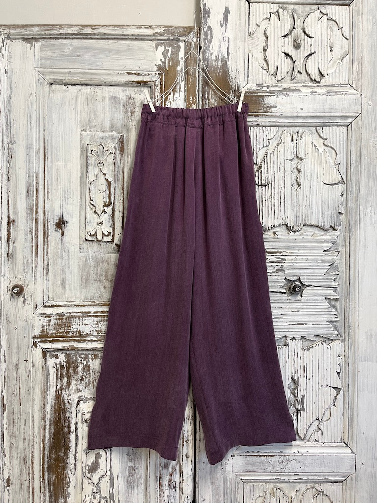 mürdüm ipek plazzo pantolon