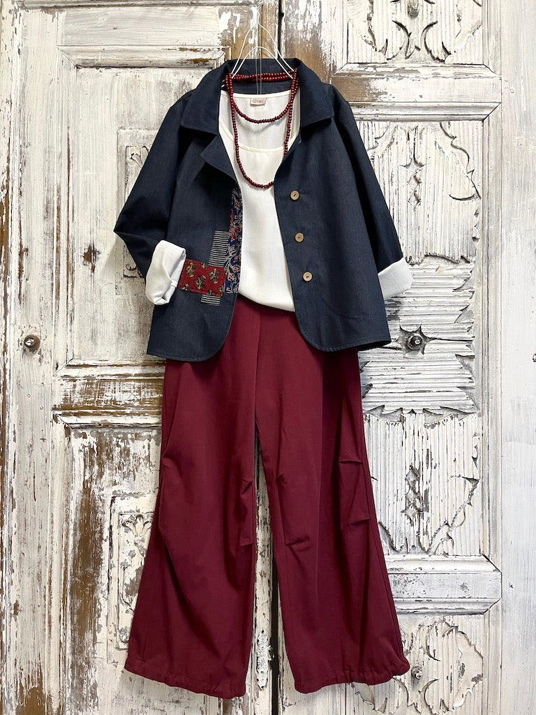 Ön Parça Detay Denim Ceket