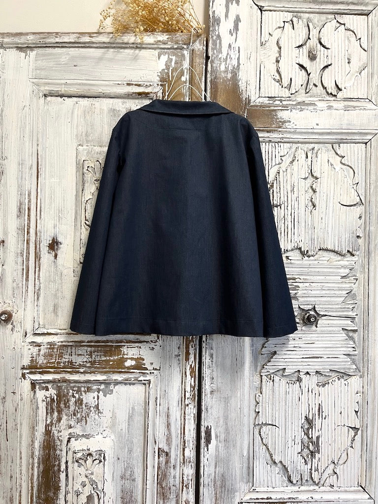 Ön Parça Detay Denim Ceket