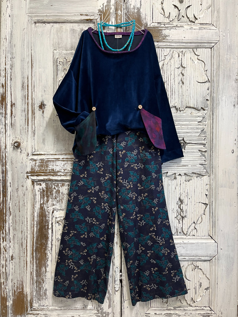 lacivert kadife bluz cepleri farklı desenli 