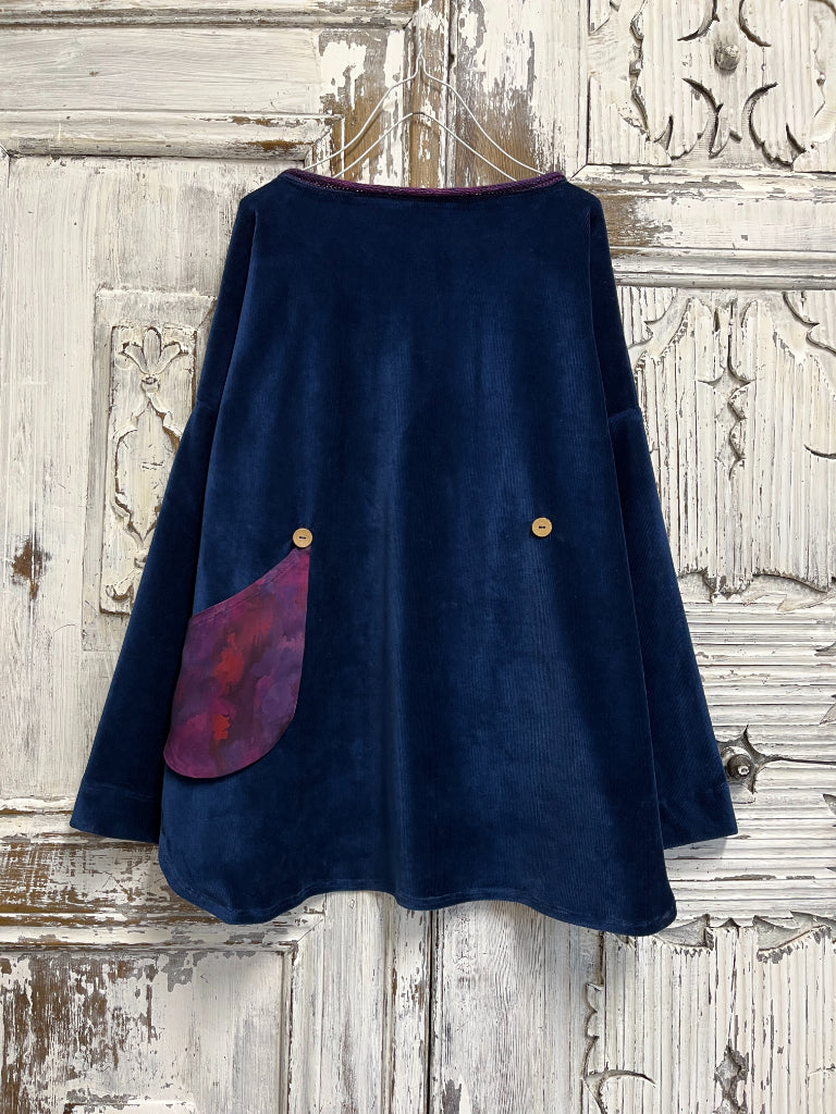 lacivert kadife bluz cepleri farklı desenli 