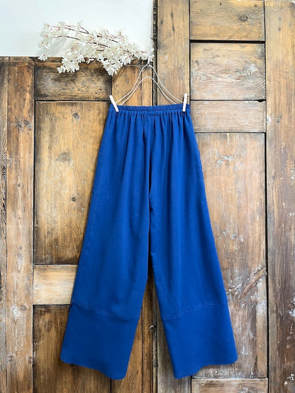 mavi keten yazlık pantolon