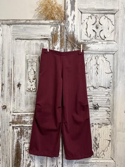 Paça Lastik Bordo Pantolon