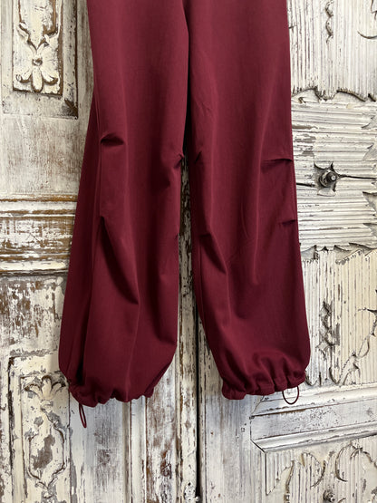 Paça Lastik Bordo Pantolon
