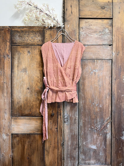 ipek pamuk anvelop pembe kolsuz bluz