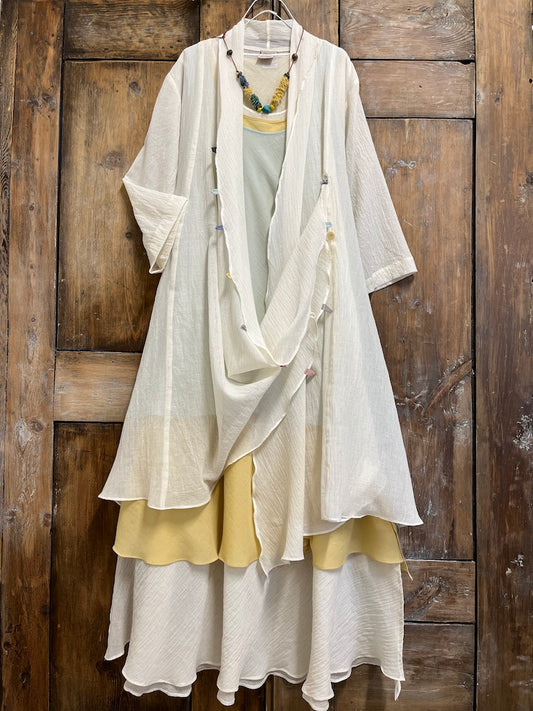 ince pamuklu uzun ceket