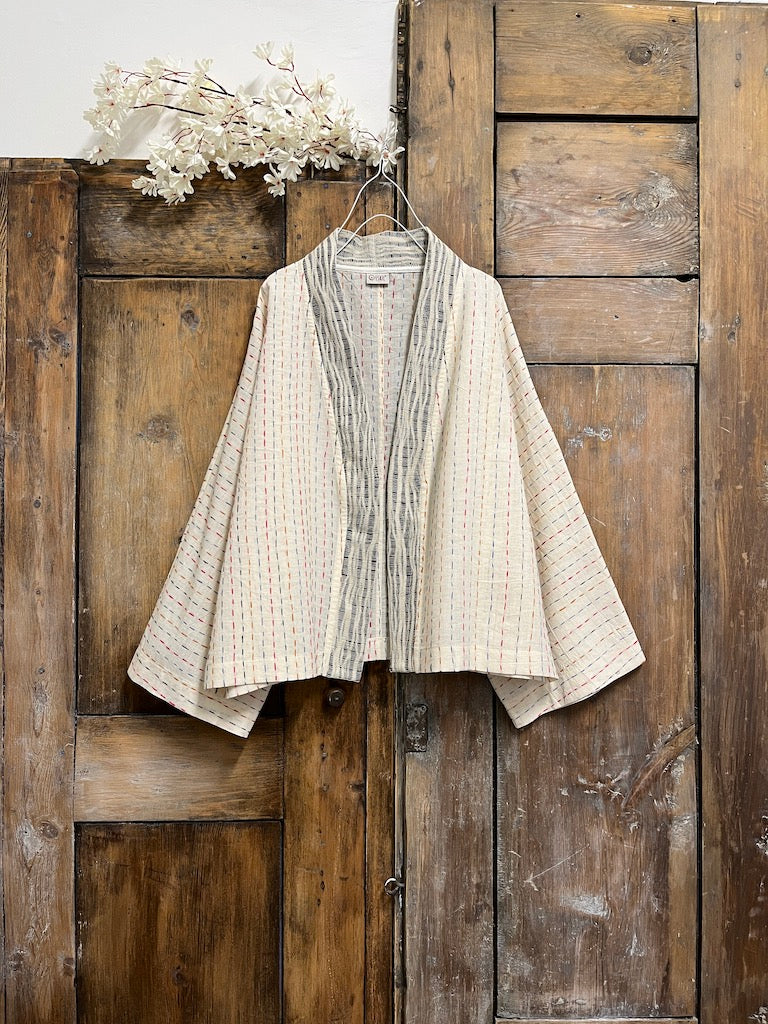 el dokuma pamuk kimono ceket
