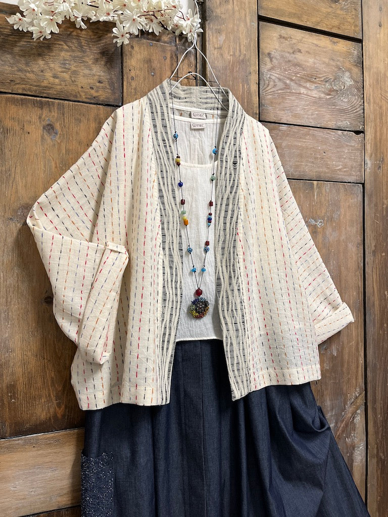 el dokuma pamuk kimono ceket