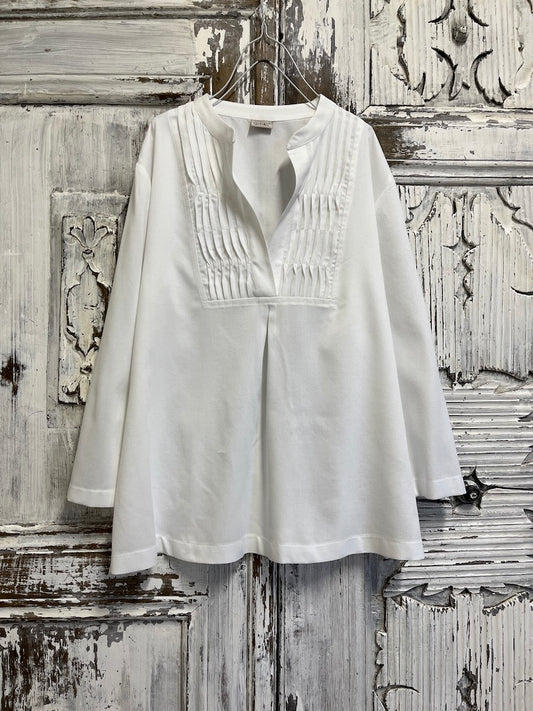 pamuklu nervürlü bluz