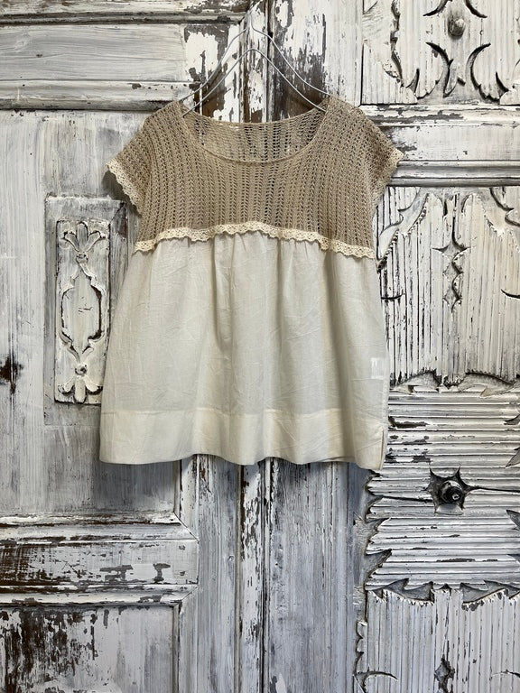 tığ işi pamuklu bluz