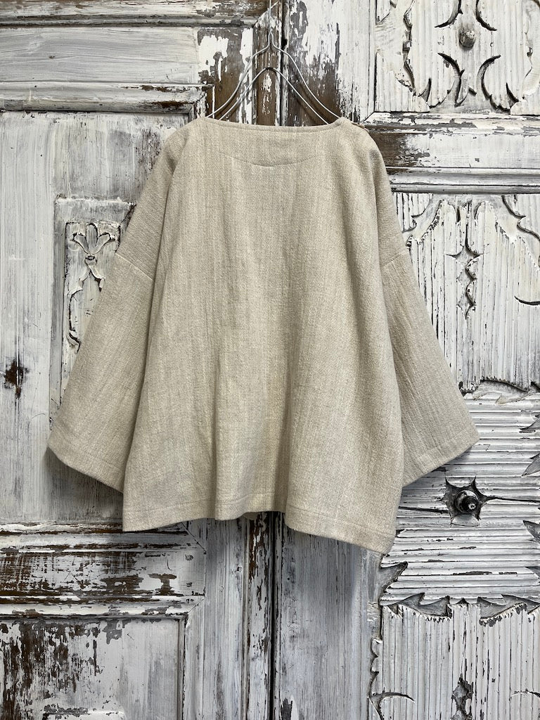 ipek keten krem ceket