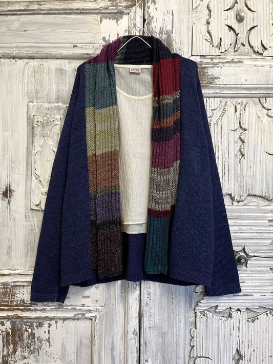 Lacivert uzun kollu hırka