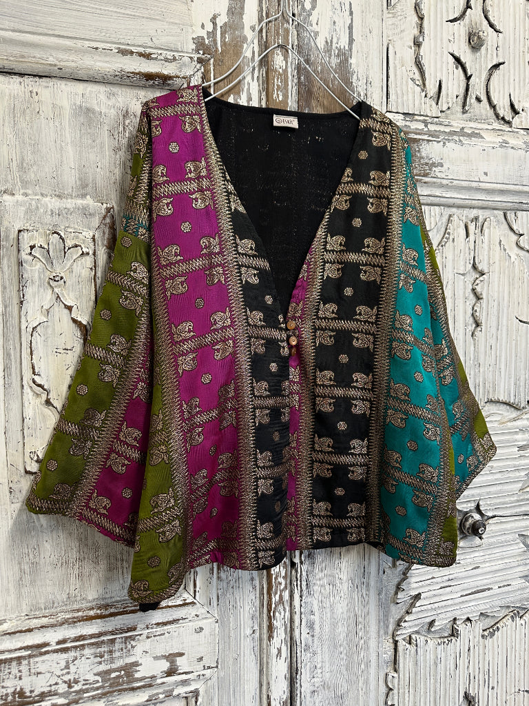 el işi süslemeli renkli ceket