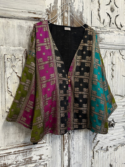 el işi süslemeli renkli ceket