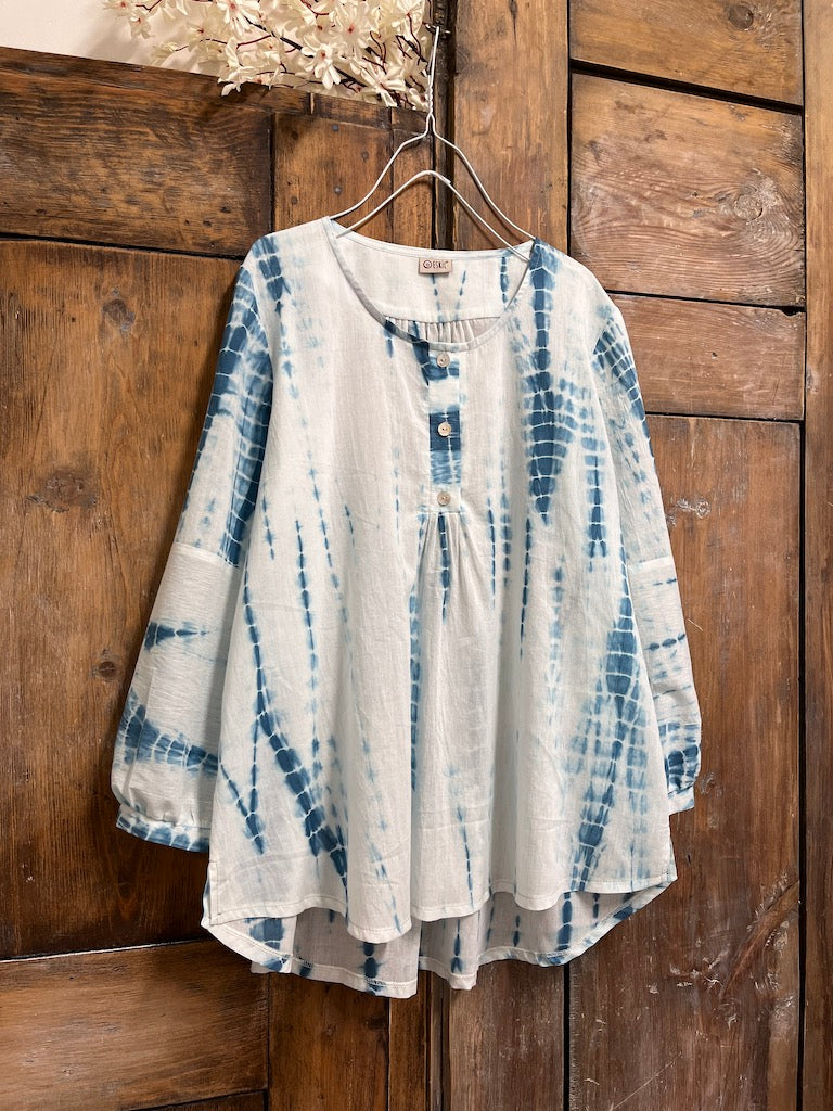 shibori bluz