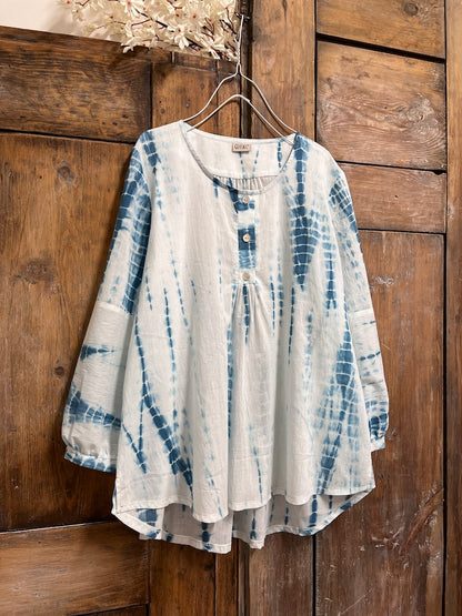 shibori bluz