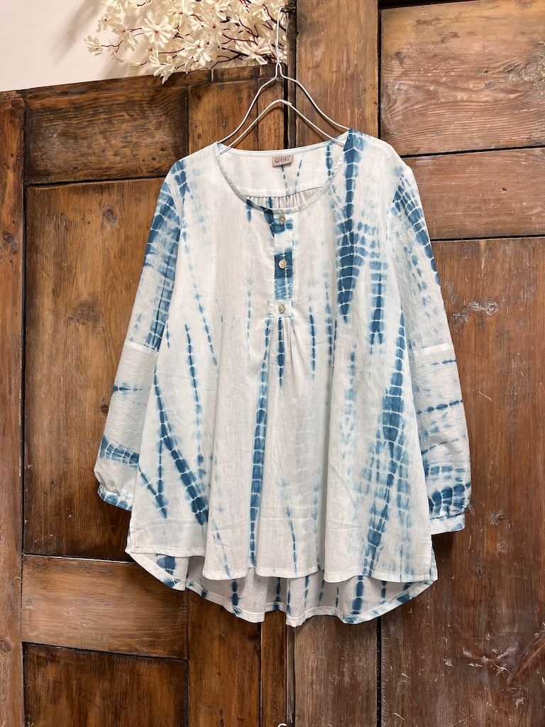 shibori bluz