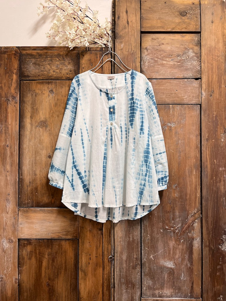 shibori bluz