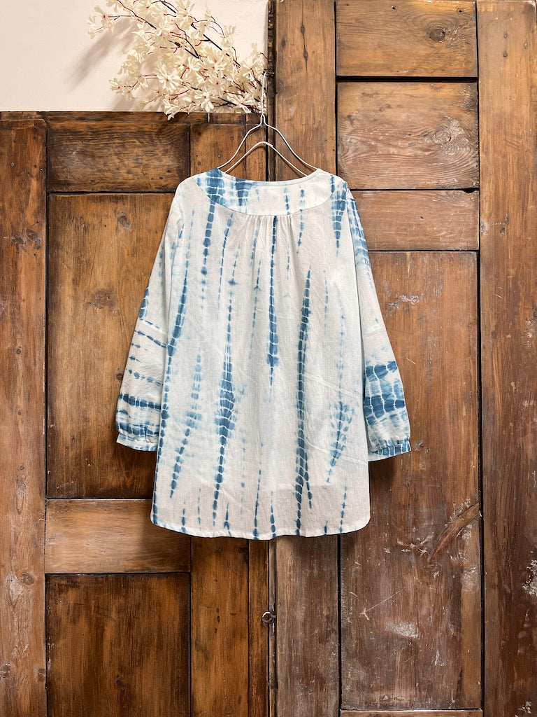 shibori bluz