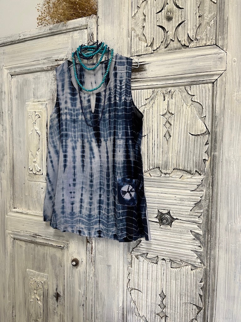 shibori kolsuz bluz