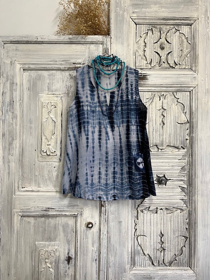 shibori kolsuz bluz