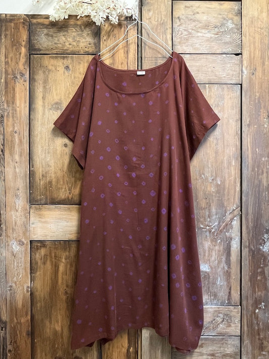 kahve tie dye pareo