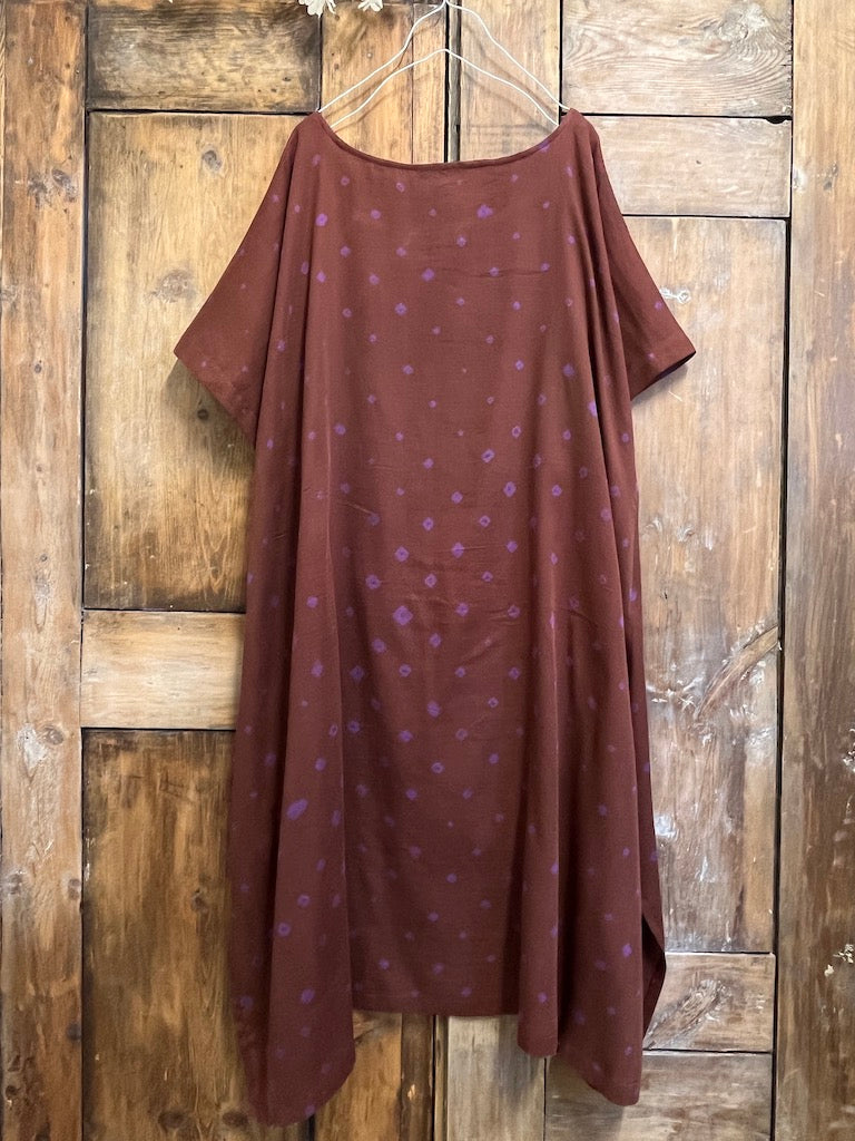 kahve tie dye pareo