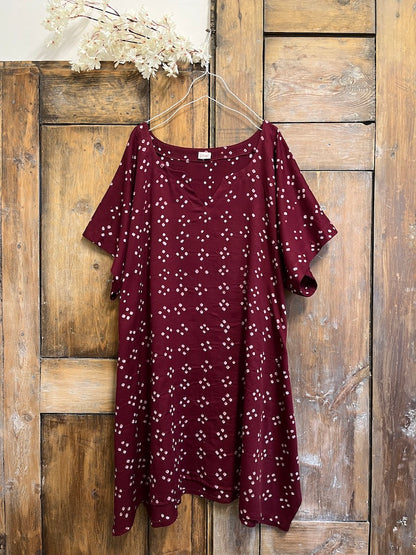 kırmızı tie dye pareo