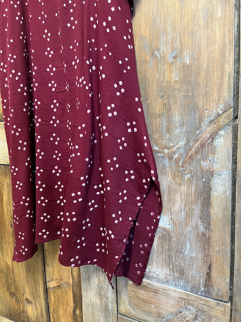 kırmızı tie dye pareo
