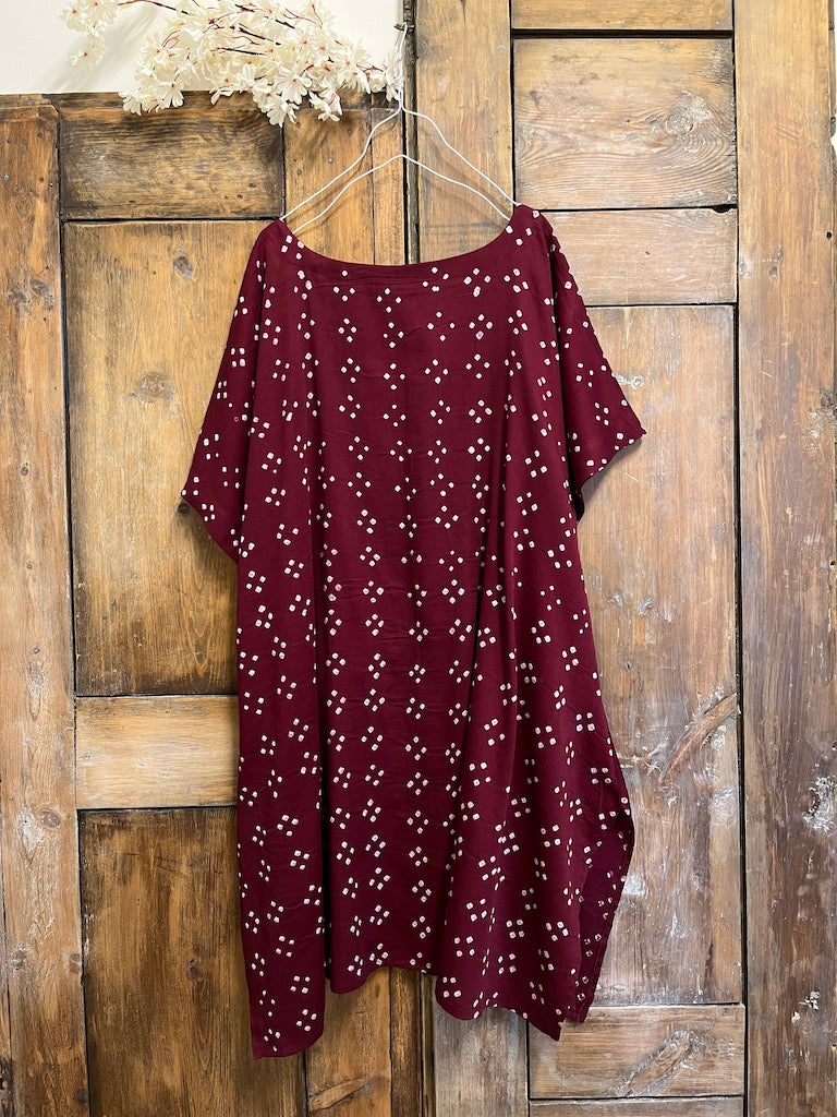 kırmızı tie dye pareo