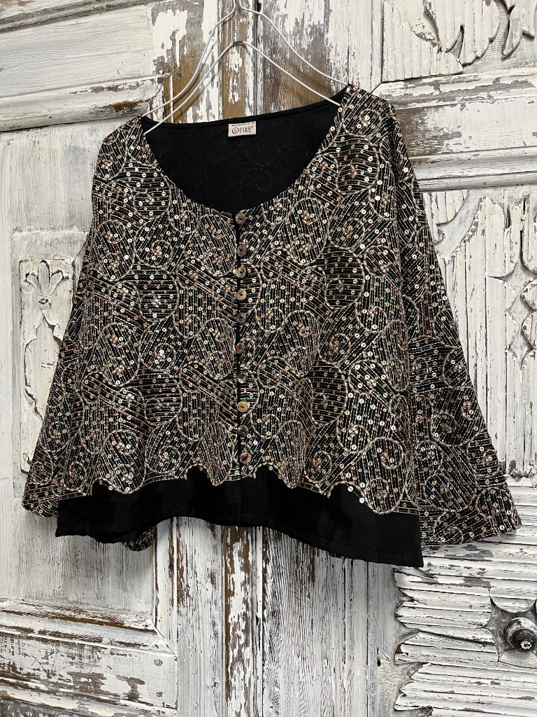 simli el iş kısa ceket