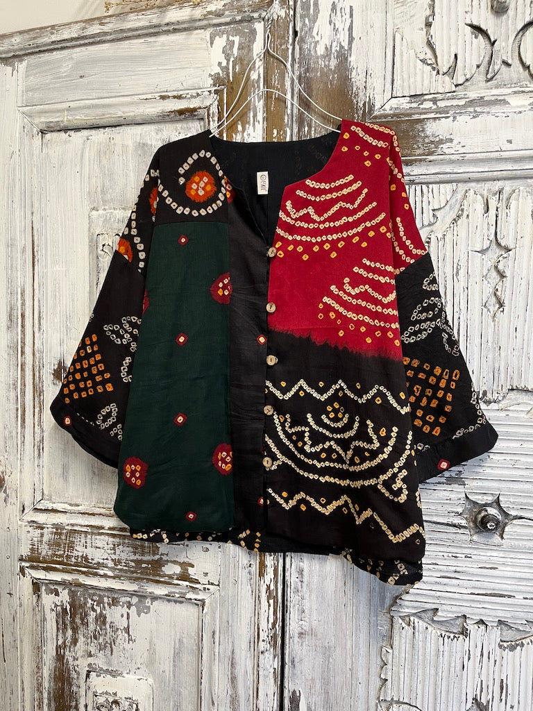 tie dye şık pamuklu ceket