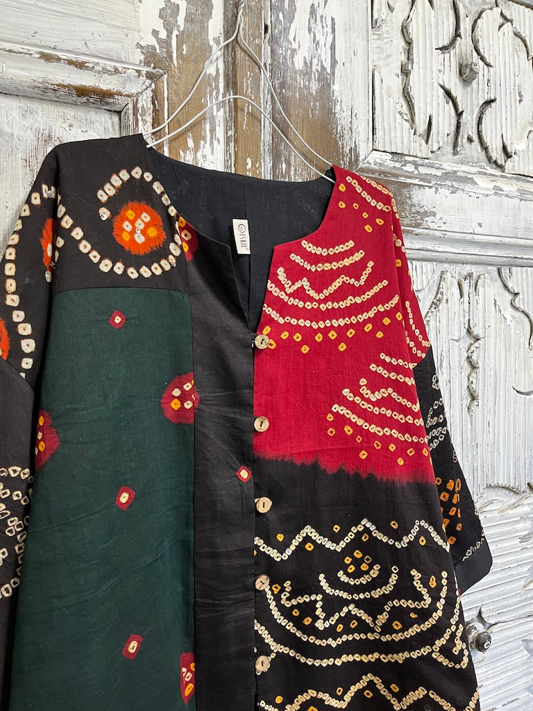 tie dye şık pamuklu ceket