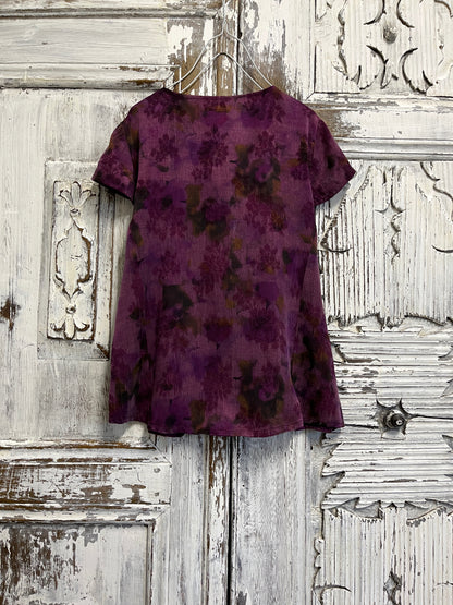 pembe vegan ipek desenli bluz