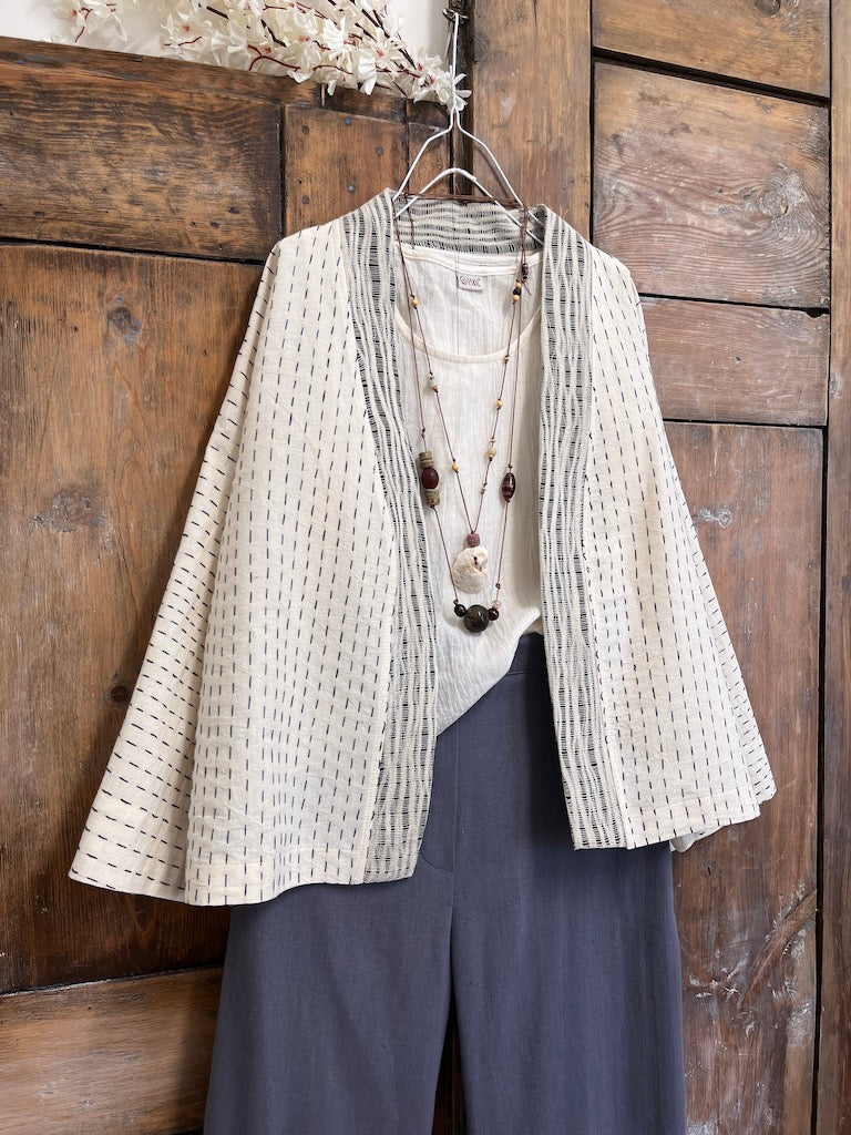 el dokuma pamuk kimono ceket