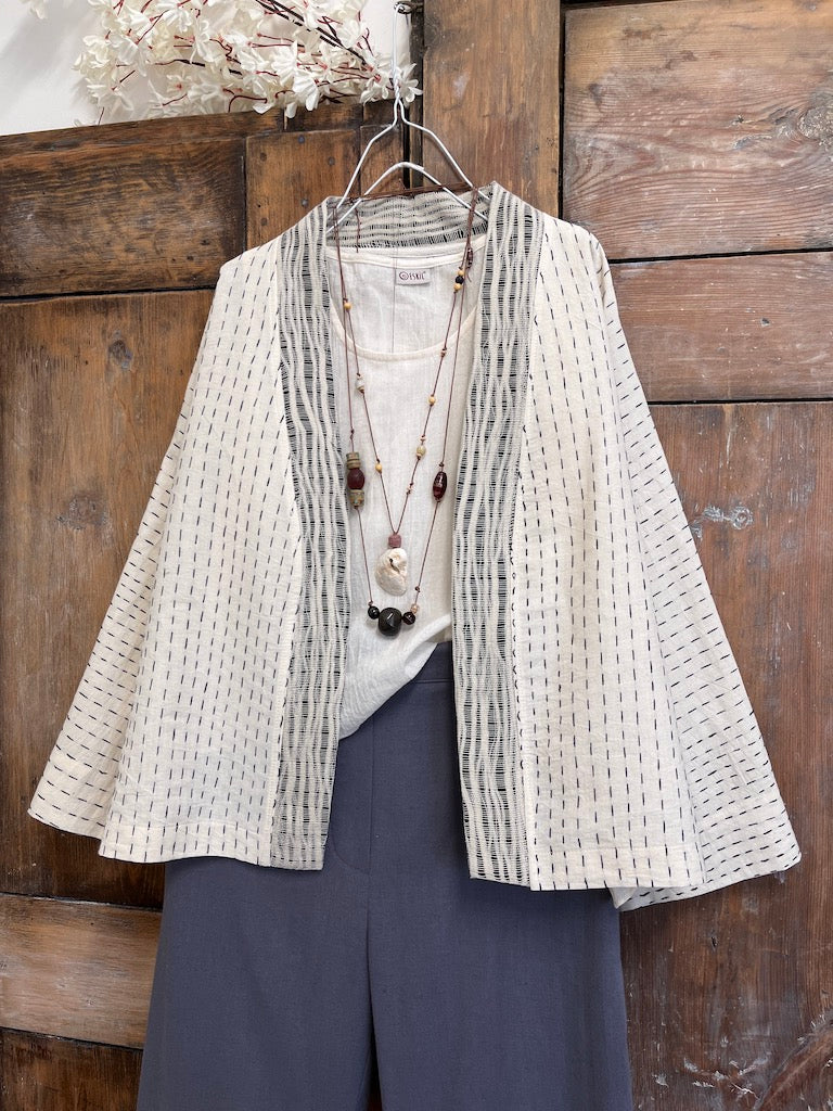 el dokuma pamuk kimono ceket