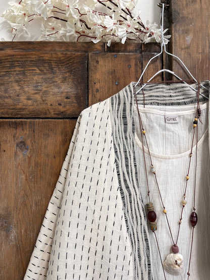 el dokuma pamuk kimono ceket