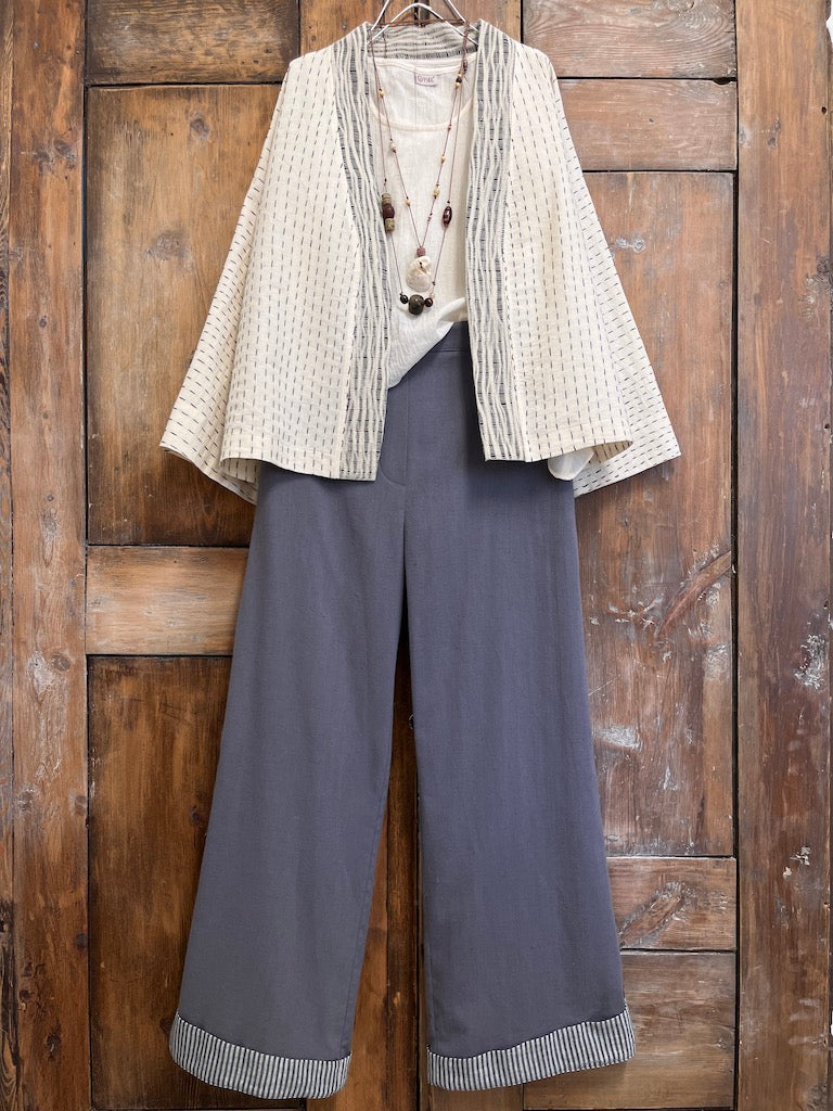 el dokuma pamuk kimono ceket